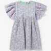 Girls Embroidered Star Dress In Purple -Monna Clothing Shop STES4010 LILLA EMBROIDERY 1