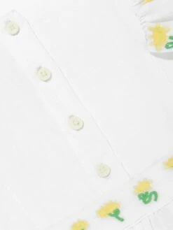 Baby Girls Flower Dress In White -Monna Clothing Shop STES4069 WHITE 4