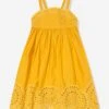 Girls Crocheted Dress In Yellow