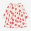 Girls Apple Pockets Dress In Ivory -Monna Clothing Shop TBMA3004 APPLES 1