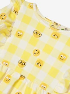 Girls Tiddlywink Dress In Yellow -Monna Clothing Shop TBMA3008 YELLOW TIDDLYWINK 3