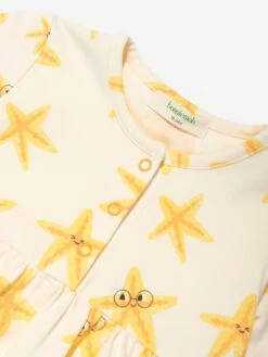 Girls Cari Starfish Pocket Dress In Ivory -Monna Clothing Shop TBMS4009 STARFISH 3