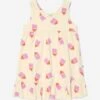 Girls Silky Terry Beach Hut Sun Dress InIvory -Monna Clothing Shop TBMS4045 PINK BEACH HUT 1