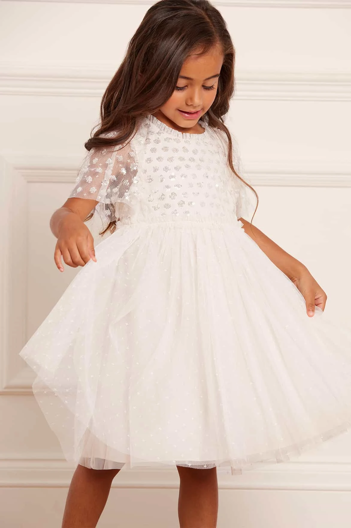 Needle & Thread Girls Thea Bodice Dress In Ivory 4 Needle & Thread Girls Thea Bodice Dress In Ivory - Image 2