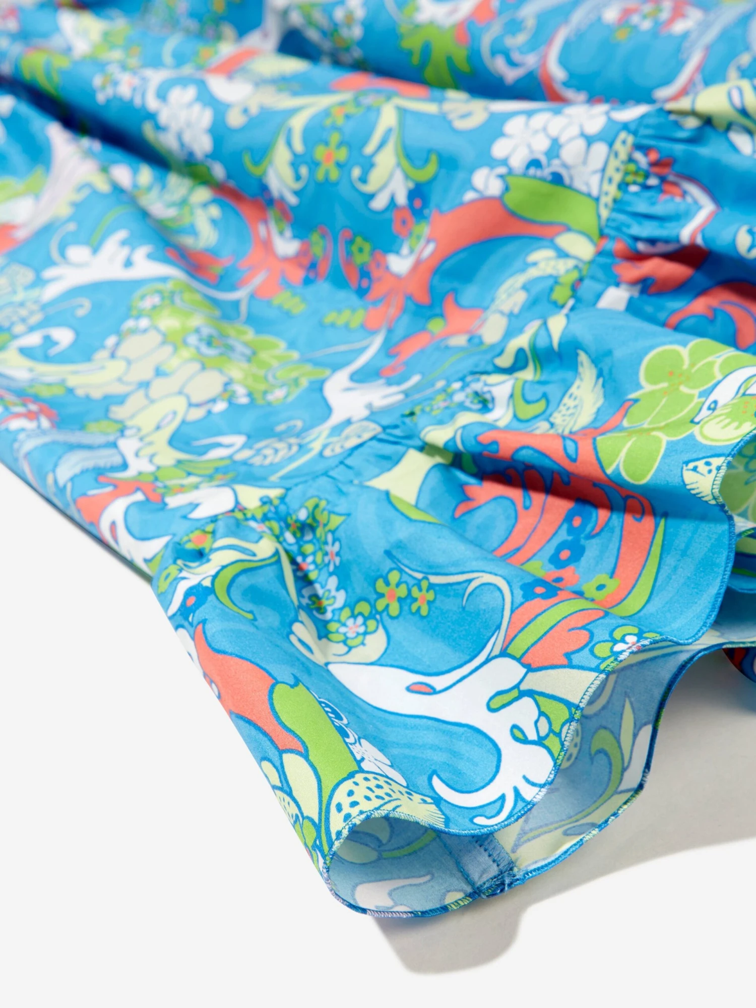 Versace Girls Cotton Poplin Baroccofest Print Dress 5 Versace Girls Cotton Poplin Baroccofest Print Dress - Image 3