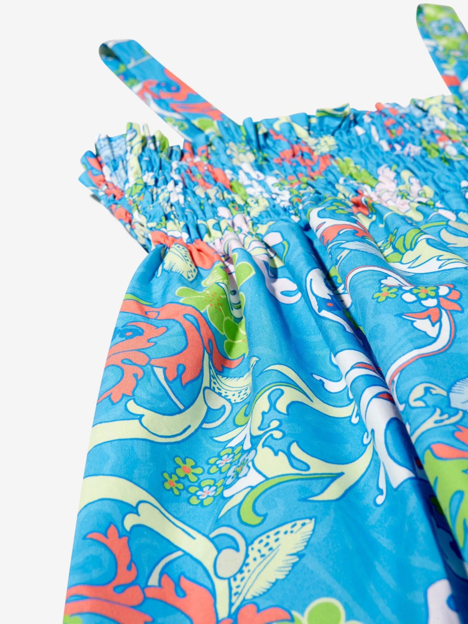 Versace Girls Cotton Poplin Baroccofest Print Dress 6 Versace Girls Cotton Poplin Baroccofest Print Dress - Image 4