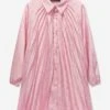 Versace Girls Barocco Shirt Dress In Pink -Monna Clothing Shop VERS4064 PALE PINK 1