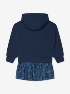 Versace Girls Medusa Sweater Dress In Navy -Monna Clothing Shop VERS4079 NAVY NAVY 2