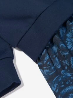 Versace Girls Medusa Sweater Dress In Navy -Monna Clothing Shop VERS4079 NAVY NAVY 4