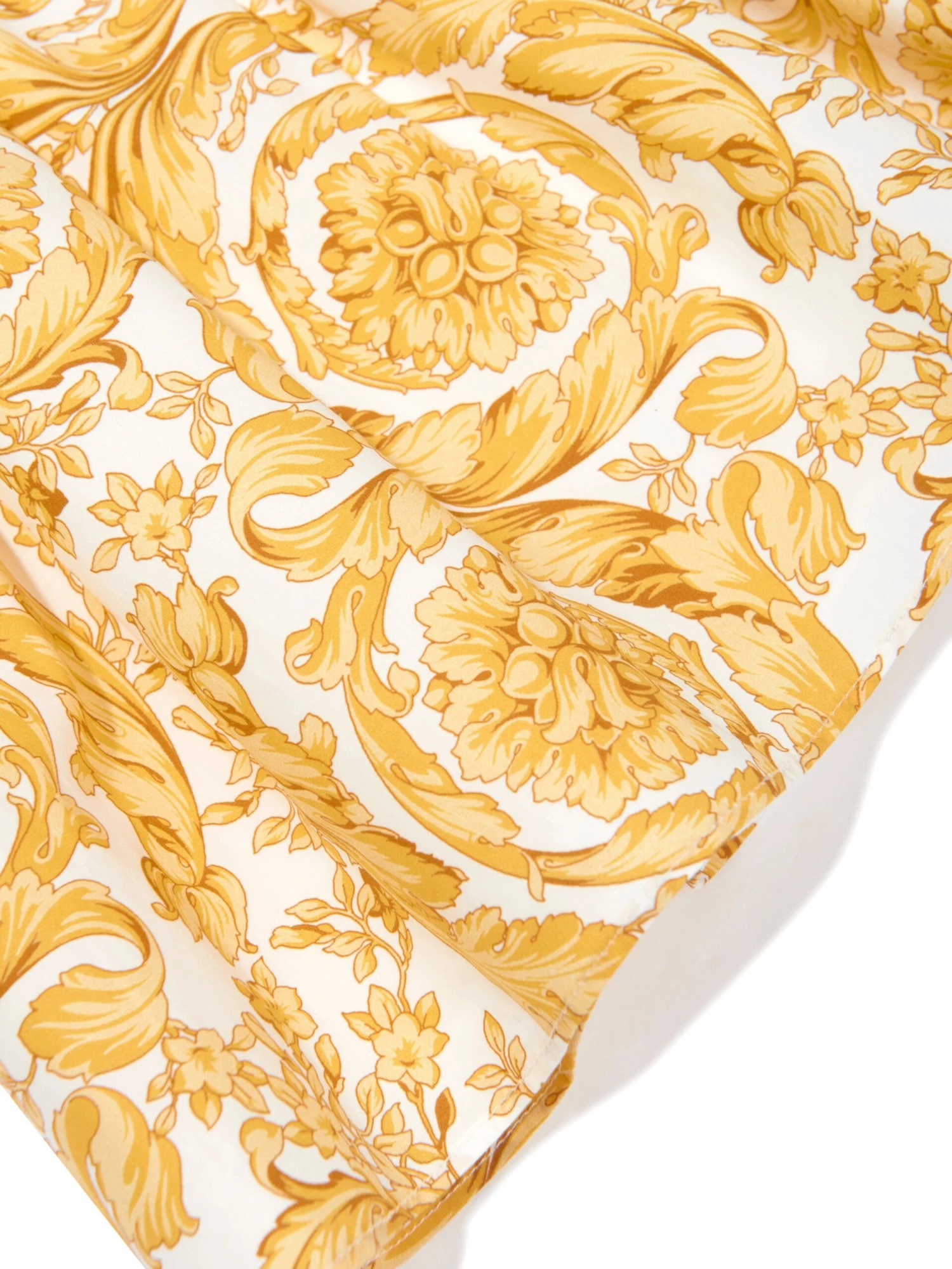 Versace Baby Girls Barocco Print Dress In Gold 6 Versace Baby Girls Barocco Print Dress In Gold - Image 4