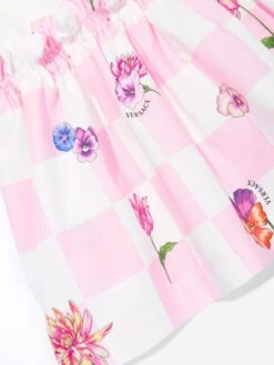 Versace Baby Girls Heart Logo Jersey Dress In White -Monna Clothing Shop VERS4160 WHITE MULTICOLOR 4