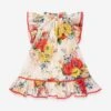 Zimmermann Girls Alight Frill A-Line Dress In Ivory -Monna Clothing Shop ZIMS4006 IVORY FLORAL 1