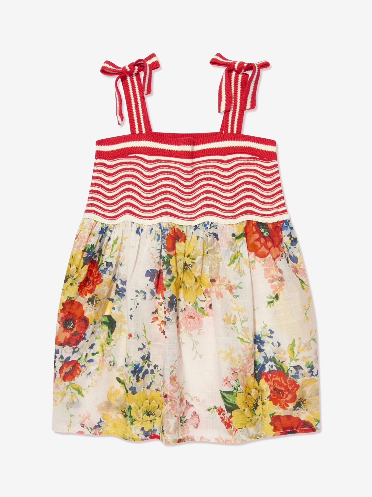 Zimmermann Girls Alight Knit Top Woven Dress In Multicolour 3 Zimmermann Girls Alight Knit Top Woven Dress In Multicolour