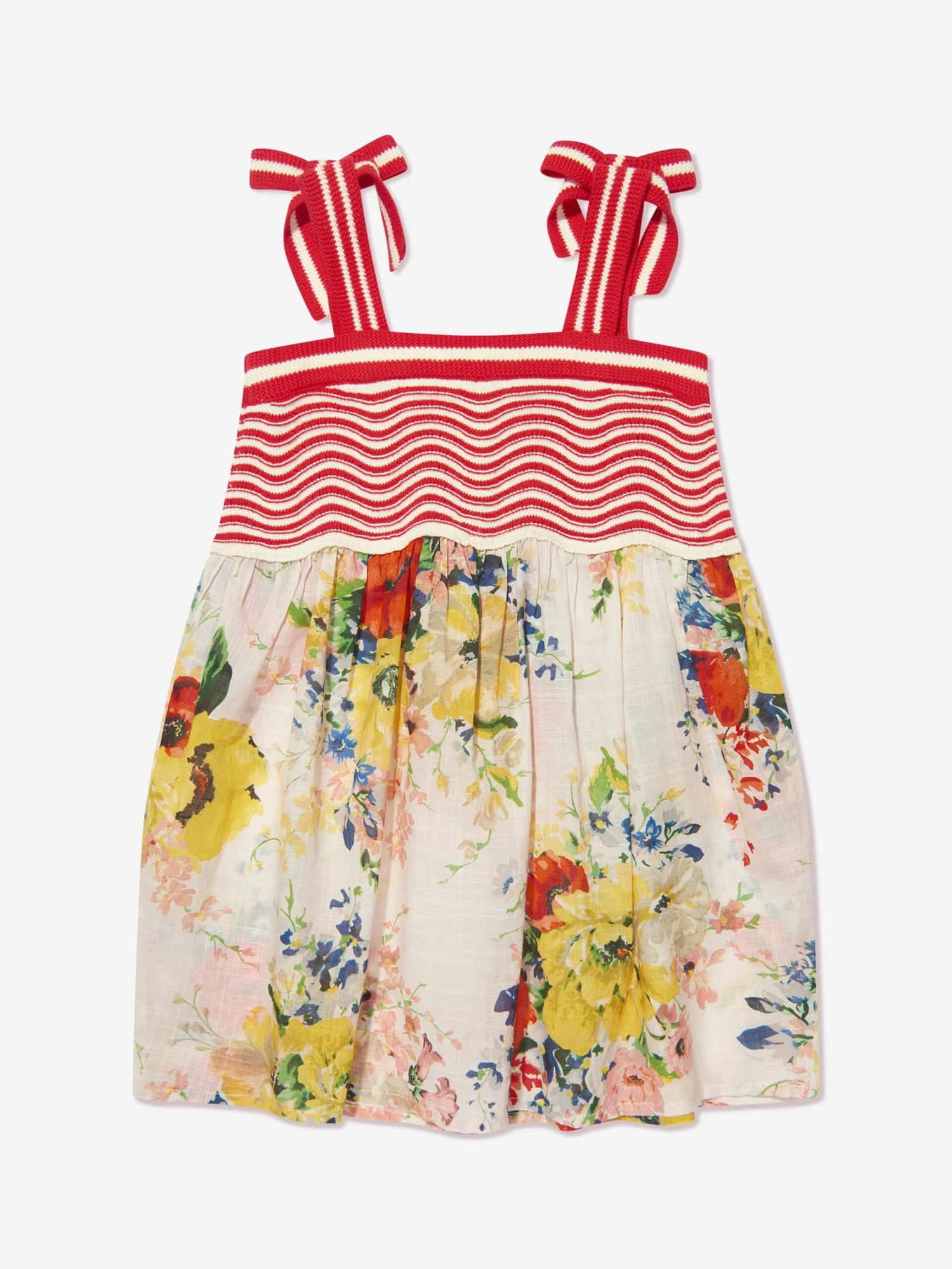 Zimmermann Girls Alight Knit Top Woven Dress In Multicolour 4 Zimmermann Girls Alight Knit Top Woven Dress In Multicolour - Image 2
