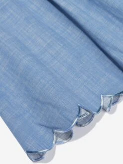 Zimmermann Girls Junie Chambray Dress In Blue -Monna Clothing Shop ZIMS4013 DENIM BLUE 4