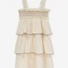 Zimmermann Girls Junie Shirred Dress In Ivory 2 Zimmermann Girls Junie Shirred Dress In Ivory -Monna Clothing Shop ZIMS4019 CREAM MULTI 1