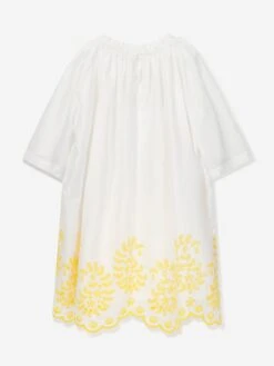 Zimmermann Girls Junie Embroidered Dress In Ivory -Monna Clothing Shop ZIMS4022 IVORY 2