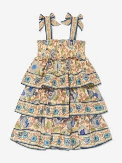 Zimmermann Girls Junie Tiered Dress In Multicolour -Monna Clothing Shop ZIMS4024 SPLICED 2