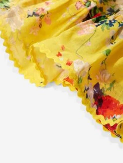 Zimmermann Girls Alight Puff Sleeve Dress In Yellow -Monna Clothing Shop ZIMS4028 YELLOW FLORAL 4