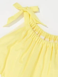 Zimmermann Girls Alight Halter Dress In Yellow -Monna Clothing Shop ZIMS4033 YELLOW IVORY 3