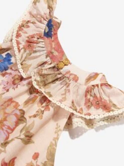 Zimmermann Girls August Swing Dress In Multicolour -Monna Clothing Shop ZIMS4036 CREAM FLORAL 4